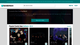 What Bandsintown.com website looked like in 2021 (2 years ago)