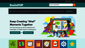 What Brainpop.com website looked like in 2021 (2 years ago)