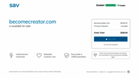 What Becomecreator.com website looked like in 2021 (2 years ago)
