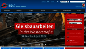 What Bsag.de website looked like in 2021 (2 years ago)
