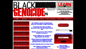 What Blackgenocide.org website looked like in 2021 (2 years ago)