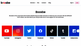 What Boosbe.com website looked like in 2021 (2 years ago)