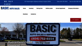 What Basicautosales.com website looked like in 2021 (2 years ago)