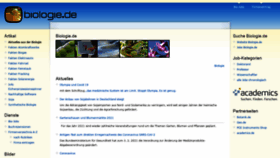 What Biologie.de website looked like in 2021 (2 years ago)