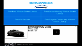 What Beaverdamautos.com website looked like in 2021 (2 years ago)