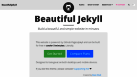 What Beautifuljekyll.com website looked like in 2021 (2 years ago)