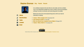 What Brennan.io website looked like in 2021 (2 years ago)