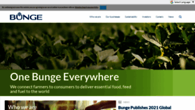 What Bunge.com website looked like in 2021 (4 years ago)