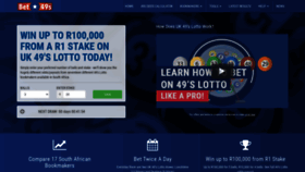 What Bet49s.co.za website looked like in 2021 (2 years ago)