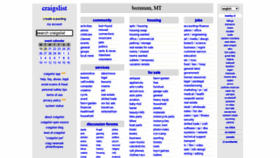 What Bozeman.craigslist.org website looked like in 2021 (2 years ago)