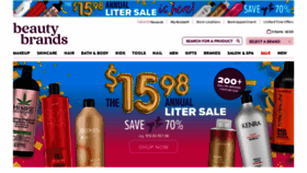 What Beautybrands.com website looked like in 2021 (2 years ago)