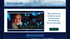 What Brucelipton.com website looked like in 2021 (2 years ago)