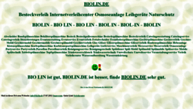 What Biolin.de website looked like in 2021 (2 years ago)