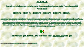 What Biospa.de website looked like in 2021 (2 years ago)