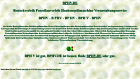 What Bphv.de website looked like in 2021 (2 years ago)