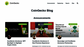 What Blog.coingecko.com website looked like in 2021 (2 years ago)