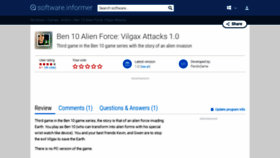 What Ben-10-alien-force-vilgax-attacks1.software.informer.com website looked like in 2021 (2 years ago)