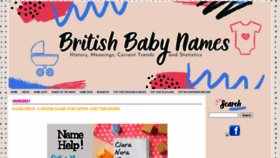 What Britishbabynames.com website looked like in 2021 (2 years ago)