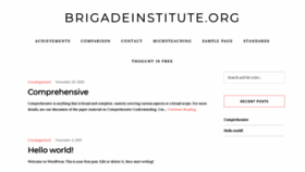 What Brigadeinstitute.org website looked like in 2021 (2 years ago)