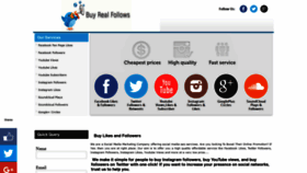 What Buyrealfollows.com website looked like in 2021 (2 years ago)