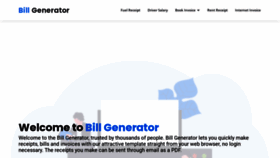 What Billgenerator.in website looked like in 2021 (2 years ago)