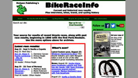 What Bikeraceinfo.com website looked like in 2021 (3 years ago)