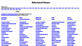What Behaviouralfinance.net website looked like in 2021 (2 years ago)