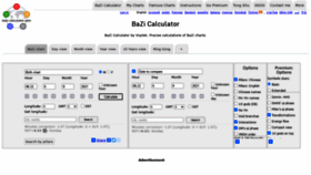 What Bazi-calculator.com website looked like in 2021 (2 years ago)