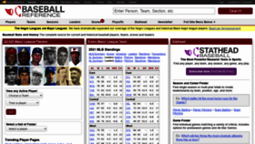 What Baseball-reference.com website looked like in 2021 (2 years ago)