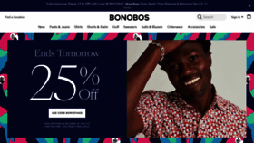 What Bonobos.com website looked like in 2021 (2 years ago)