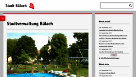 What Buelach.ch website looked like in 2021 (2 years ago)