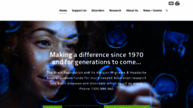 What Brainfoundation.org.au website looked like in 2021 (2 years ago)