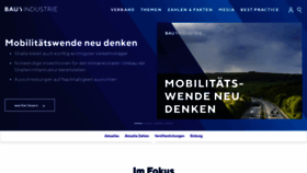 What Bauindustrie.de website looked like in 2021 (2 years ago)