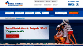 What Balkanholidays.co.uk website looked like in 2021 (2 years ago)