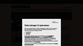 What Borsen.dk website looked like in 2021 (2 years ago)
