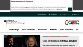 What Behindertenbeauftragte.de website looked like in 2021 (2 years ago)