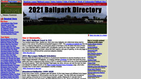 What Baseballpilgrimages.com website looked like in 2021 (2 years ago)