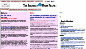 What Berkeleydailyplanet.com website looked like in 2021 (2 years ago)