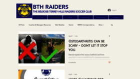 What Bthraiderssoccer.com.au website looked like in 2021 (2 years ago)
