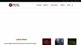 What Bacone.edu website looked like in 2021 (2 years ago)