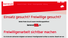 What Benevol.ch website looked like in 2021 (2 years ago)
