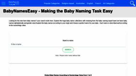 What Babynameseasy.com website looked like in 2021 (2 years ago)