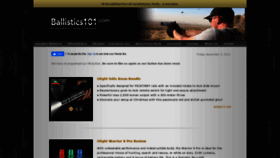What Ballistics101.com website looked like in 2021 (2 years ago)