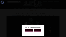What Boweryandvine.com website looked like in 2021 (2 years ago)