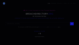 What Breachdirectory.org website looked like in 2021 (2 years ago)