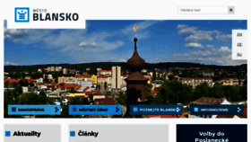 What Blansko.cz website looked like in 2021 (2 years ago)
