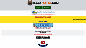 What Black-satta.com website looked like in 2021 (2 years ago)