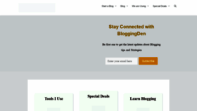 What Bloggingden.com website looked like in 2021 (2 years ago)