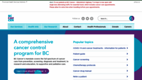 What Bccancer.bc.ca website looked like in 2021 (2 years ago)