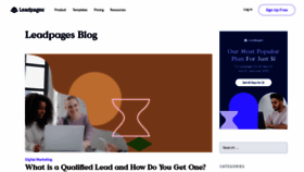 What Blog.leadpages.net website looked like in 2021 (2 years ago)